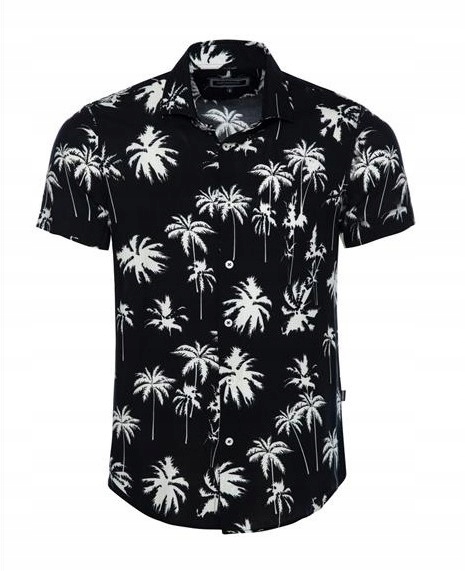 Havajská Prodyšná Košile Na Léto S Palmami 4XL