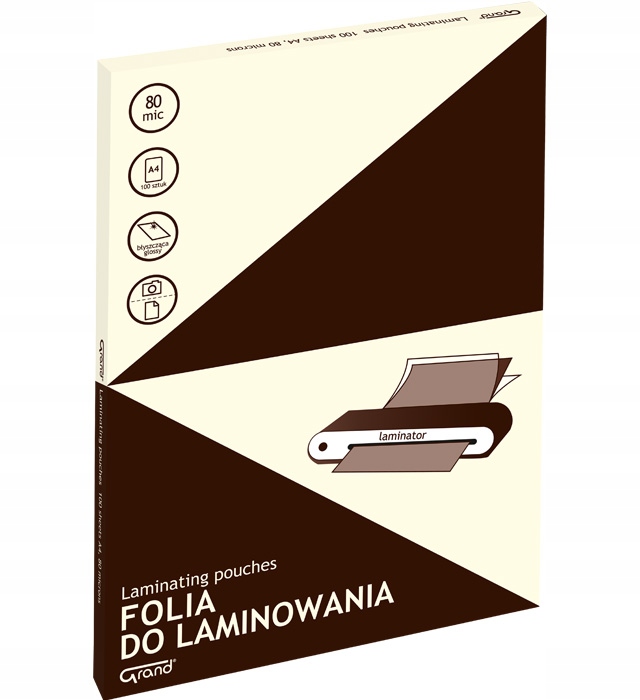 Folia do laminowania A4 80 mic Grand 100 ark