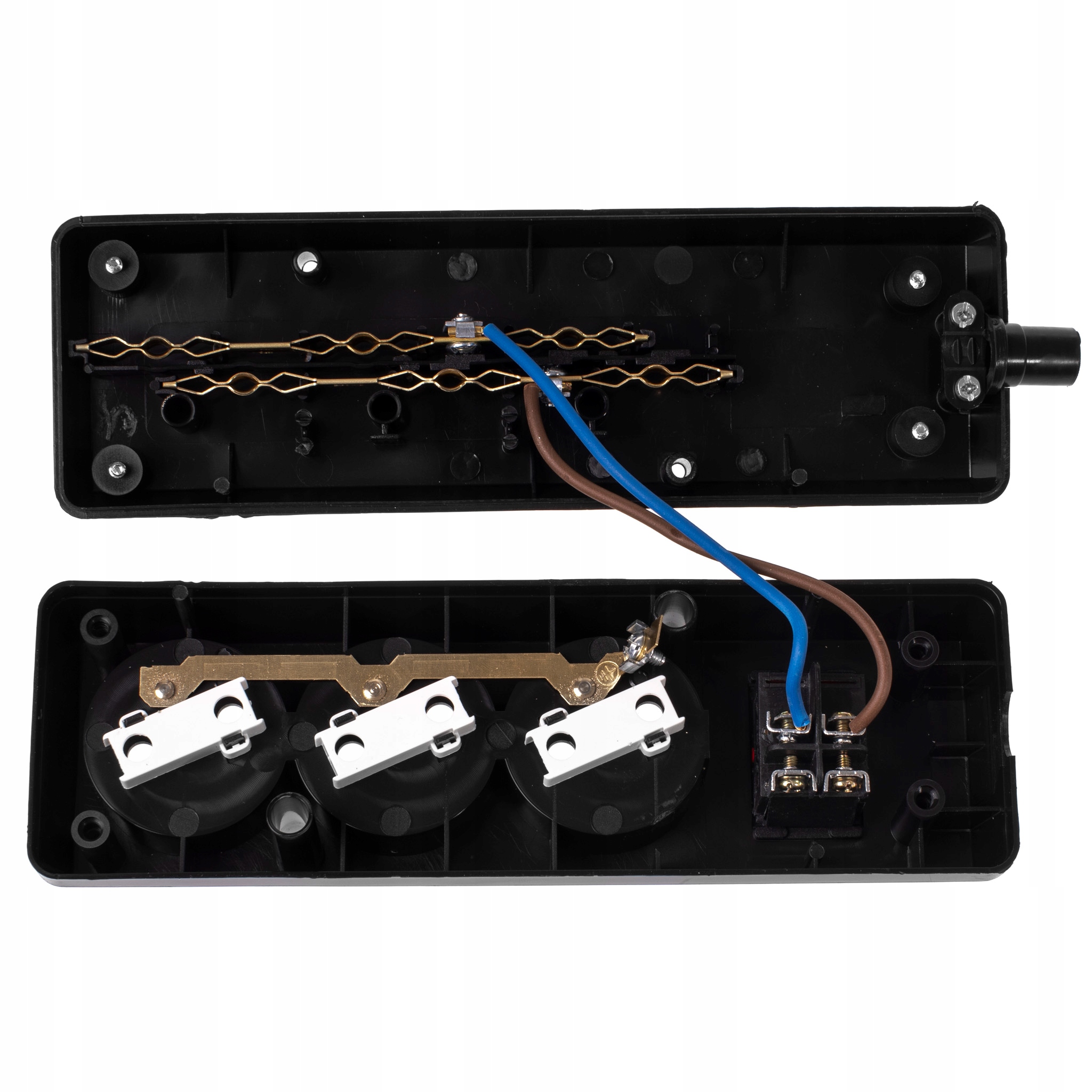 Gniazdo GN-370WS z wyłącznikiem czarne potrójne uziemienie Kod producenta GN-370WS