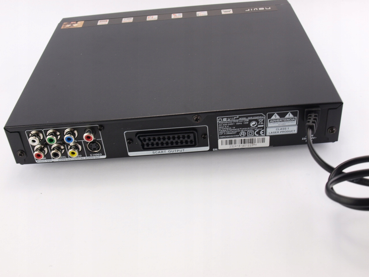 Odtwarzacz DVD Nevir NVR-2324 Formaty dźwięku MP3 WMA