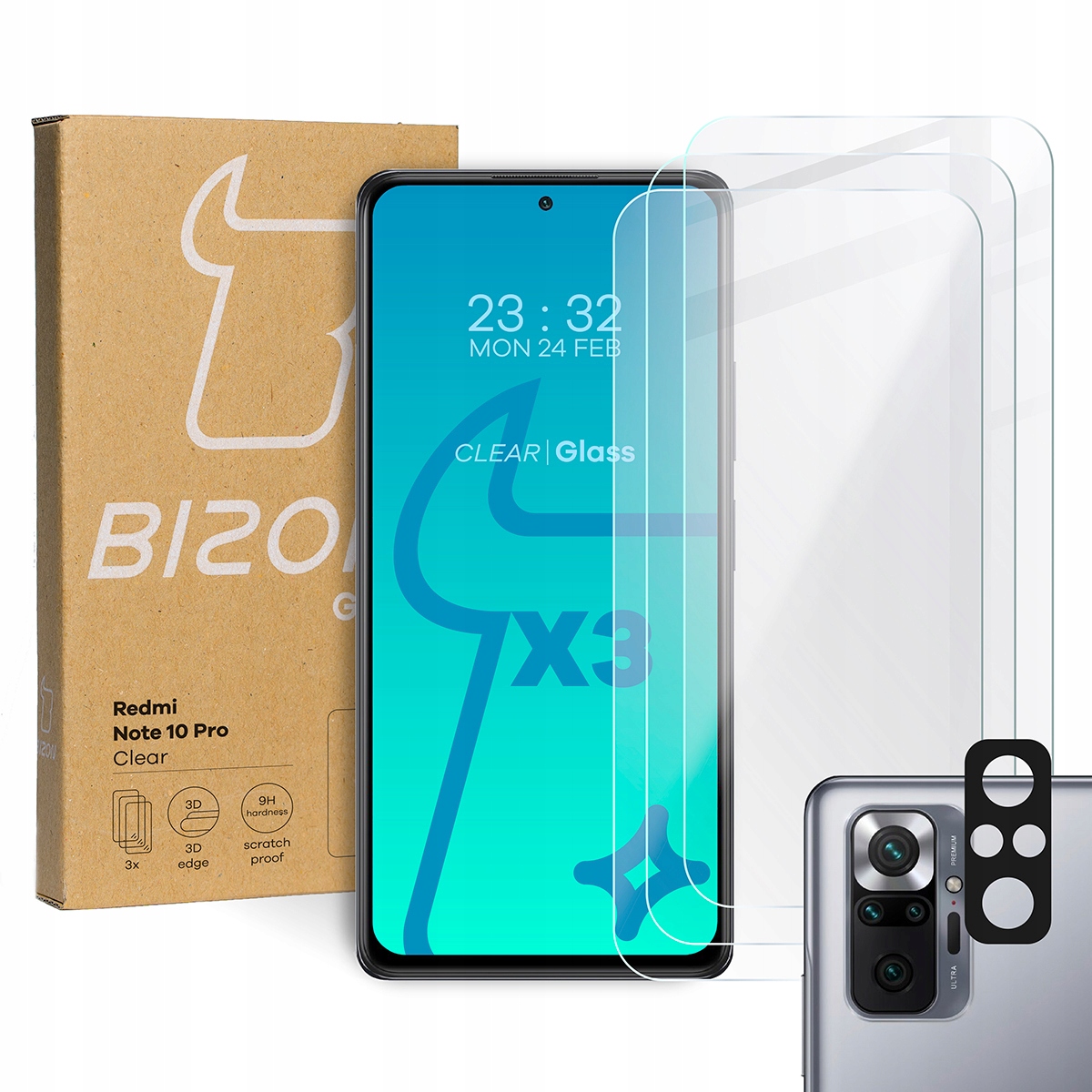 

3x Szkło szybka na aparat do Redmi Note 10 Pro