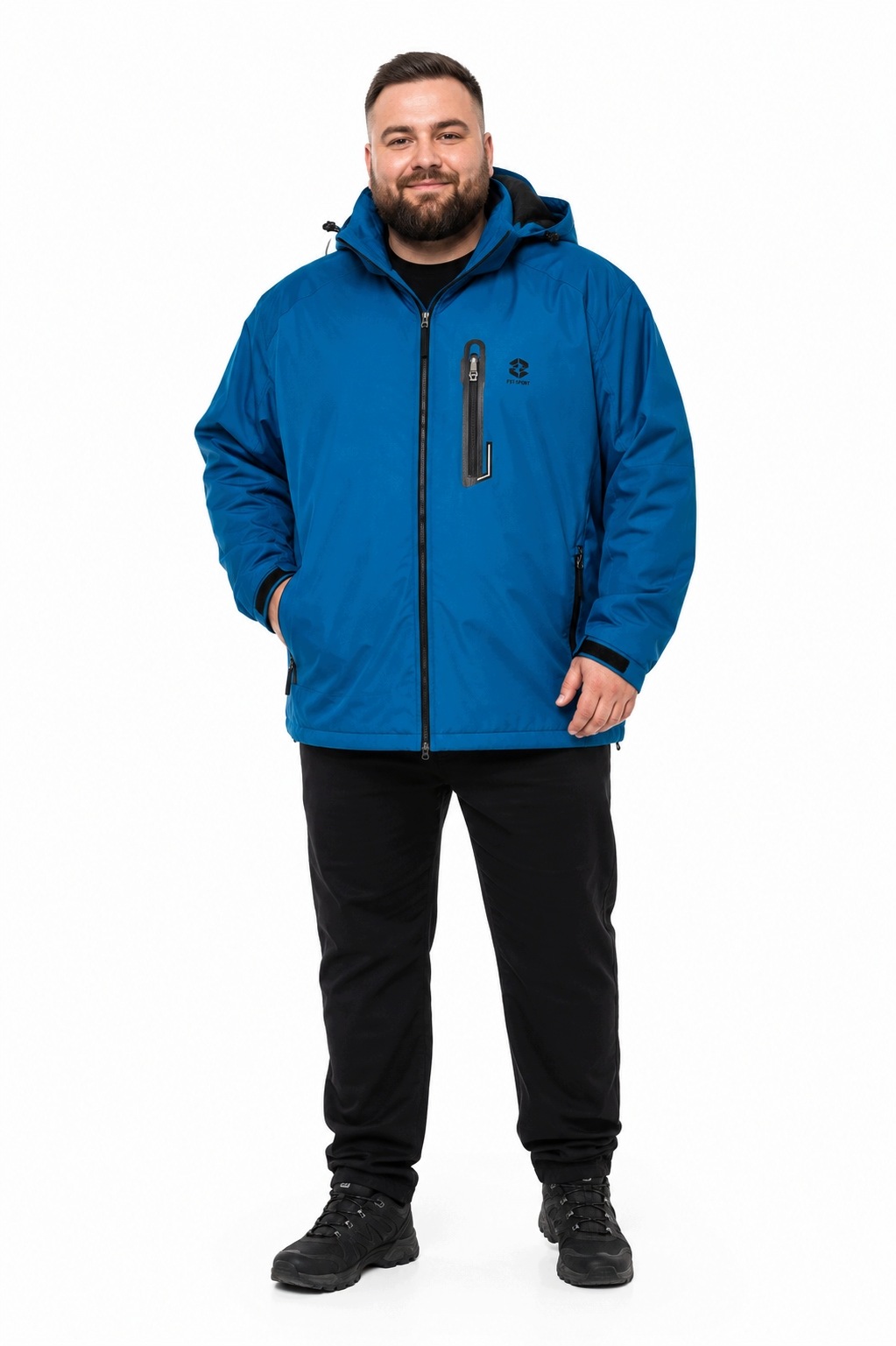 Walkhard pánská turistická a sportovní bunda MP-312, modrá, velikost 6XL