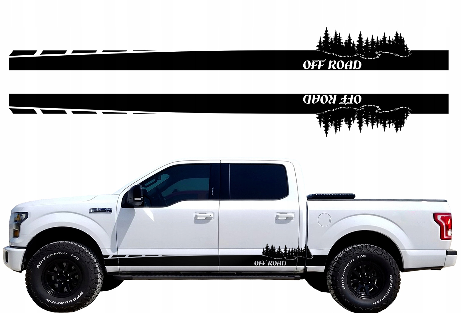 samolepky Na Bok Auta Les Off Road 220X21 cm