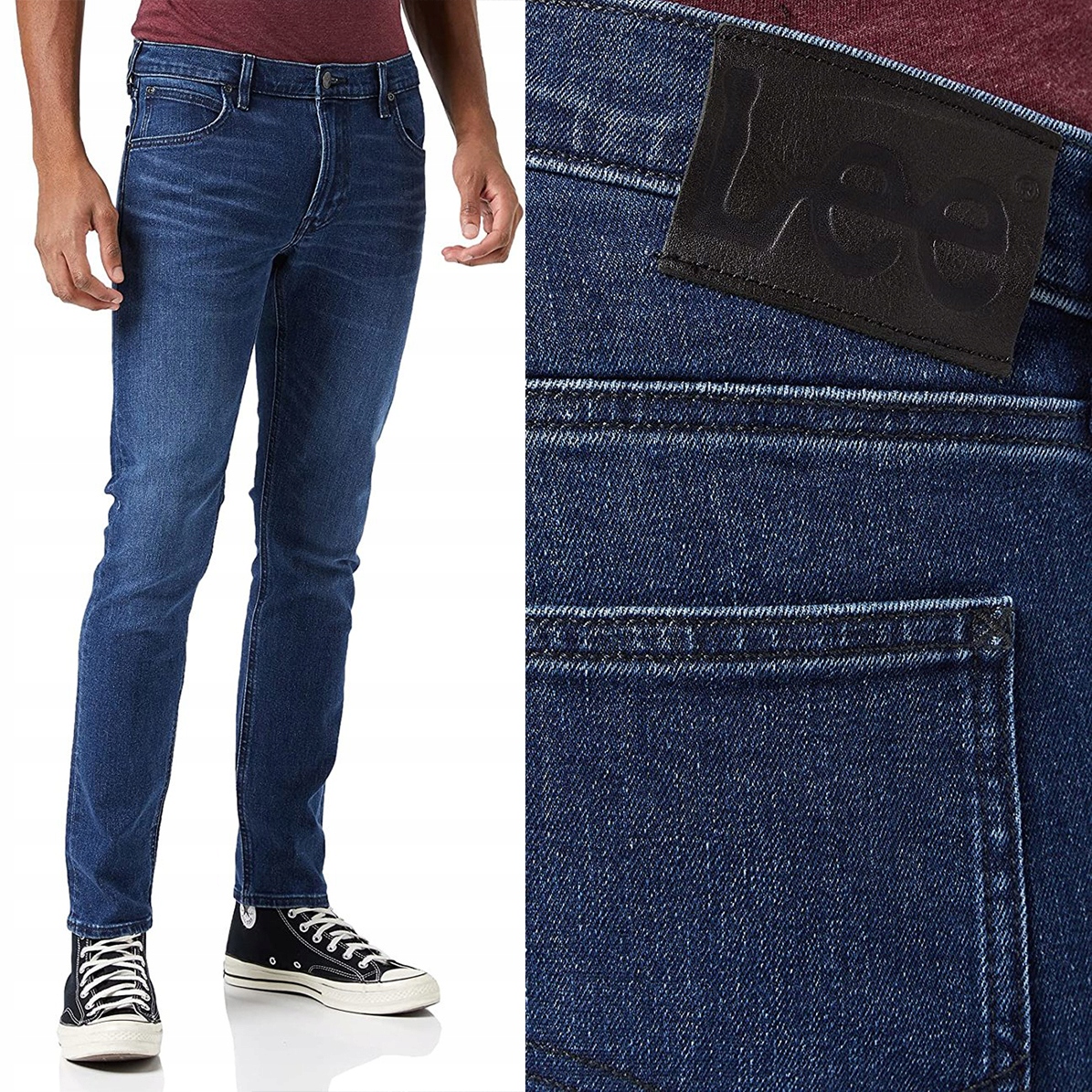 Lee Luke slim Dark Pool silně zúžené tmavé džínové kalhoty W27 L32