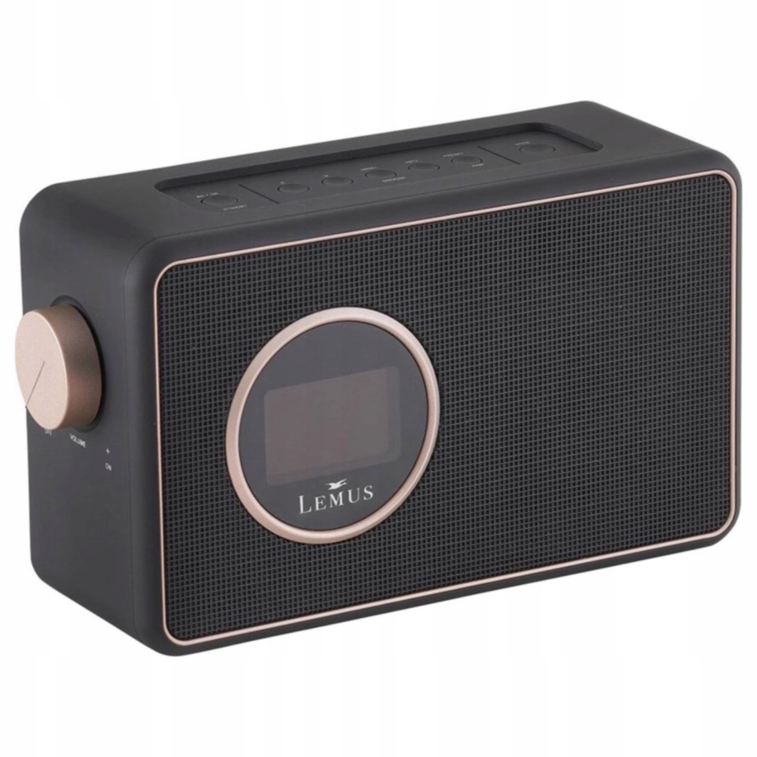 Přenosné rádio Lemus Dab+ 2.0 Bt Fm Bluetooth reproduktor Oled displej černý