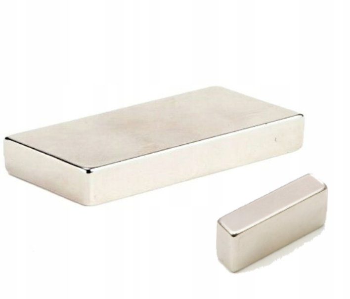 

Silny magnes neodymowy płytkowy 50x20x5 mm N38