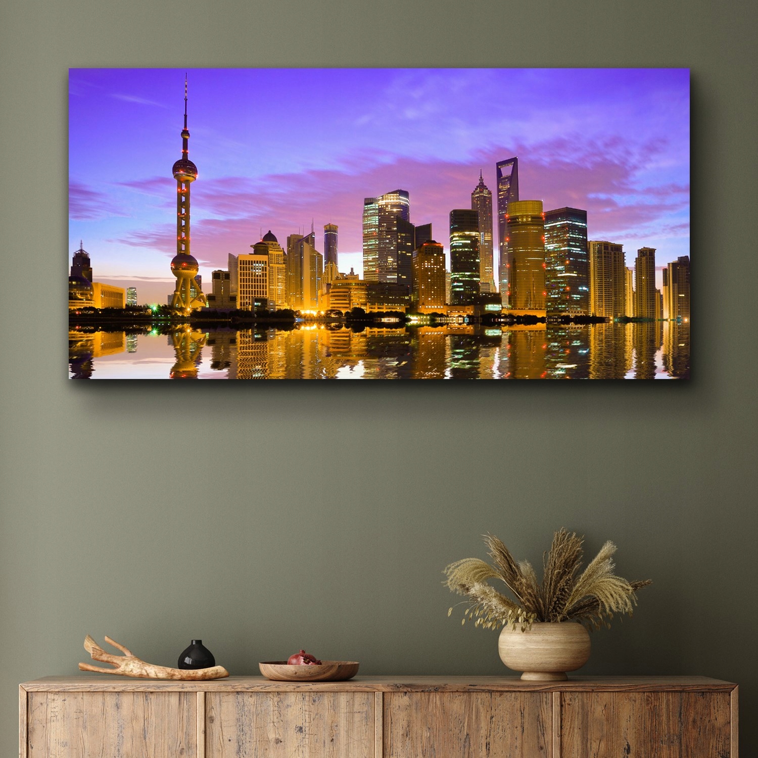 foto-obraz na płótnie 100x50 Shanghai Miasto Azja Format poziomy