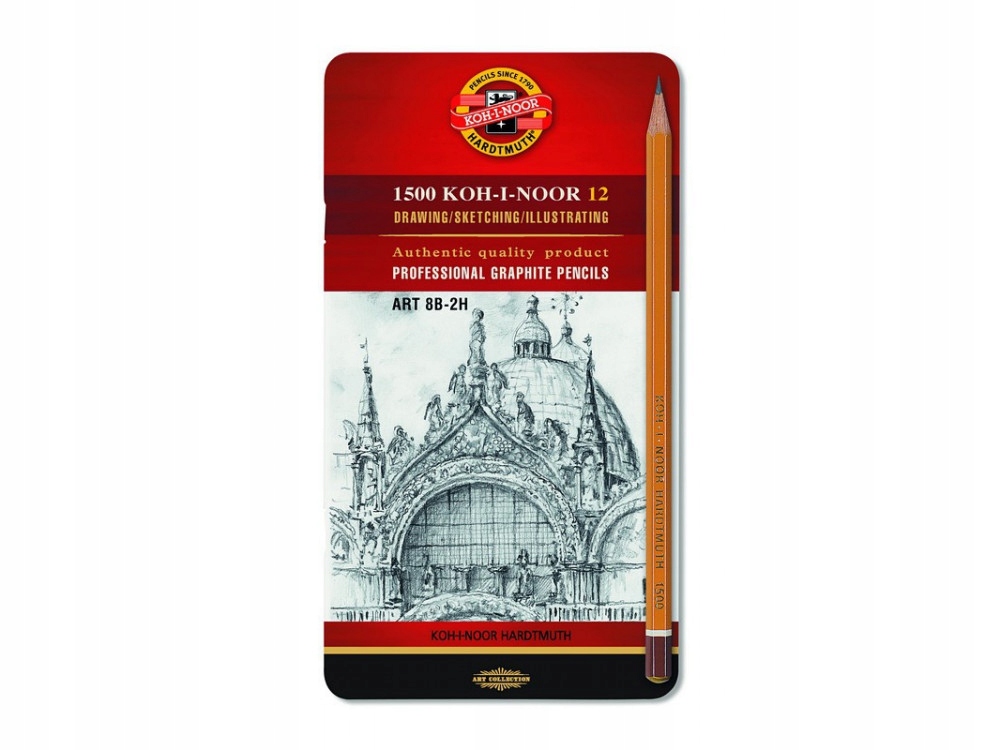 Zestaw ołówków KOH-I-NOOR 1500 2H-8B 12 szt