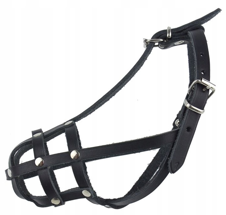 Levně Kožený náhubek pro psa Champion Ruský Toy RT1 13,5/3,5 cm