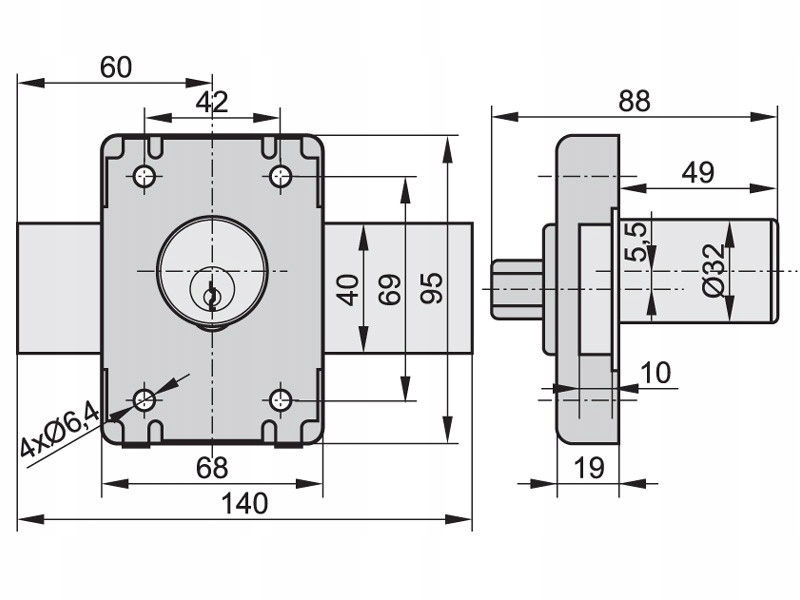 ZAMEK GARAŻOWY DRZWIOWY DO DRZWI GAMA ZASUWA Marka Kowal