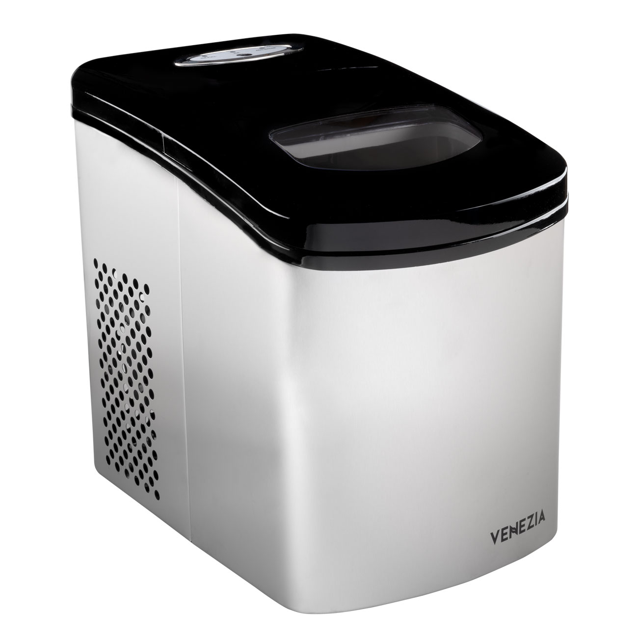 Výrobník ledu Venezia IM18 stříbrný domácí stroj na kostky 10 kg