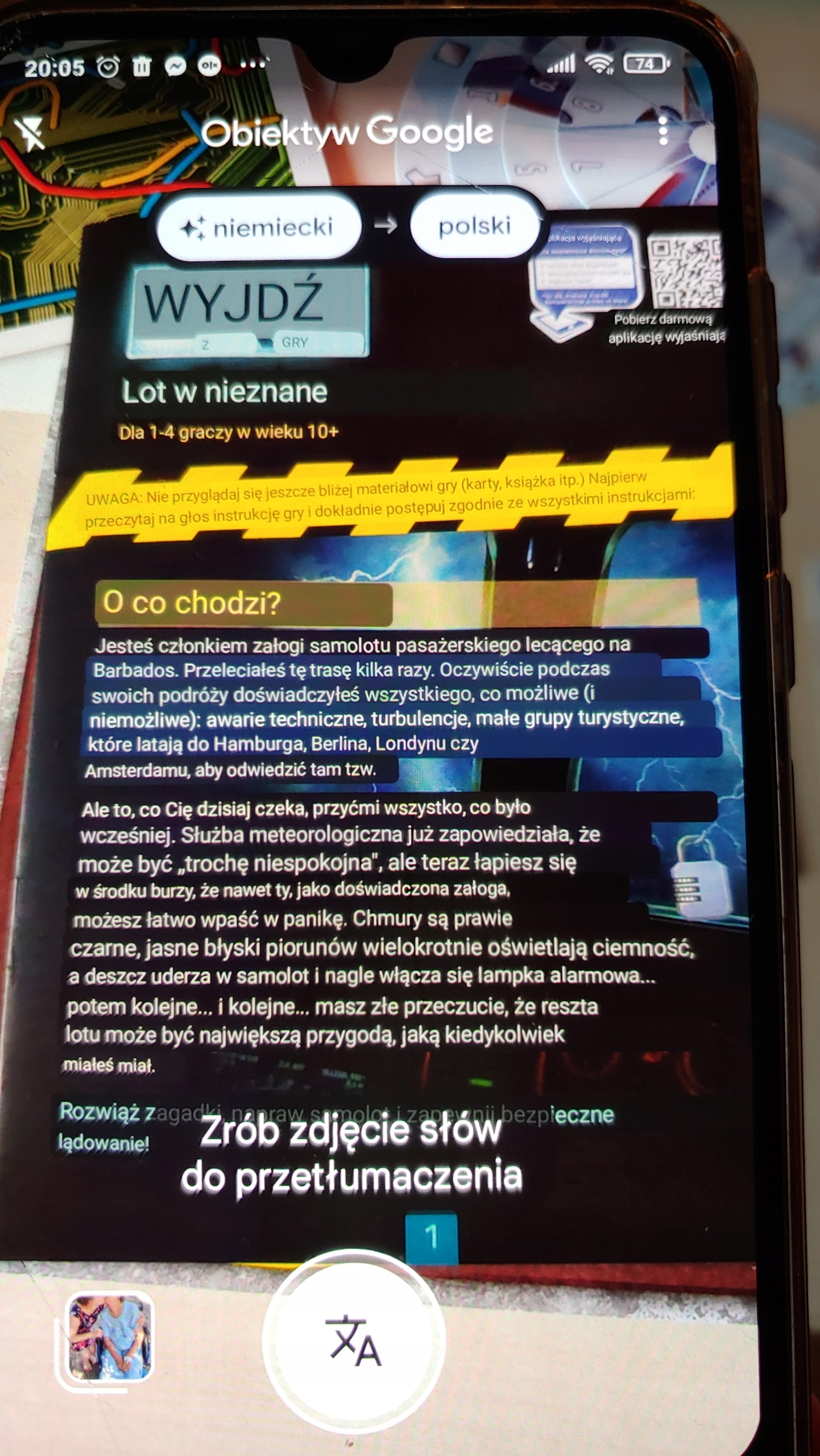 Gra EXIT - Der verwunschene wald Zaczarowany las Minimalna liczba graczy 1