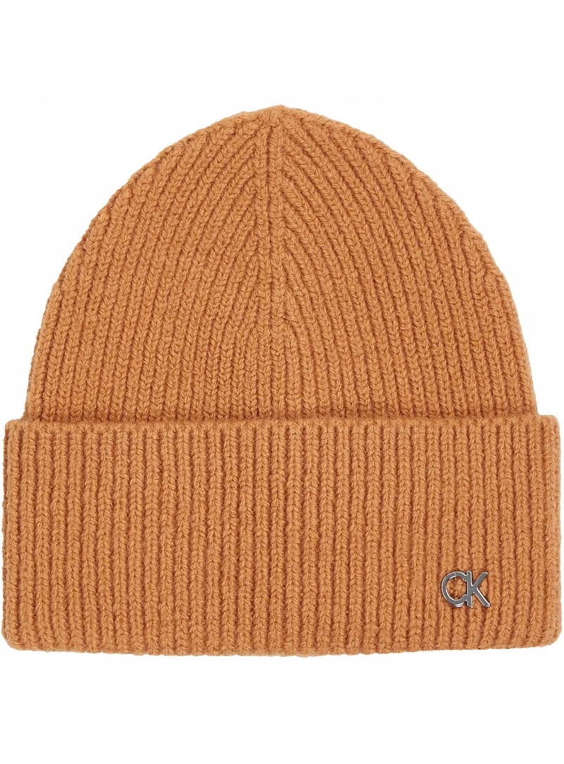 Čepice Zimní Calvin Klein Ck Metal Chunky Rib Beanie K60K612592 Gdb