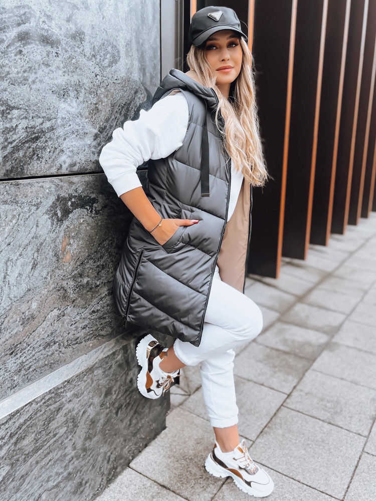 PIKOWANA KAMIZELKA DAMSKA Z KAPTUREM roz. XL Marka Dstreet