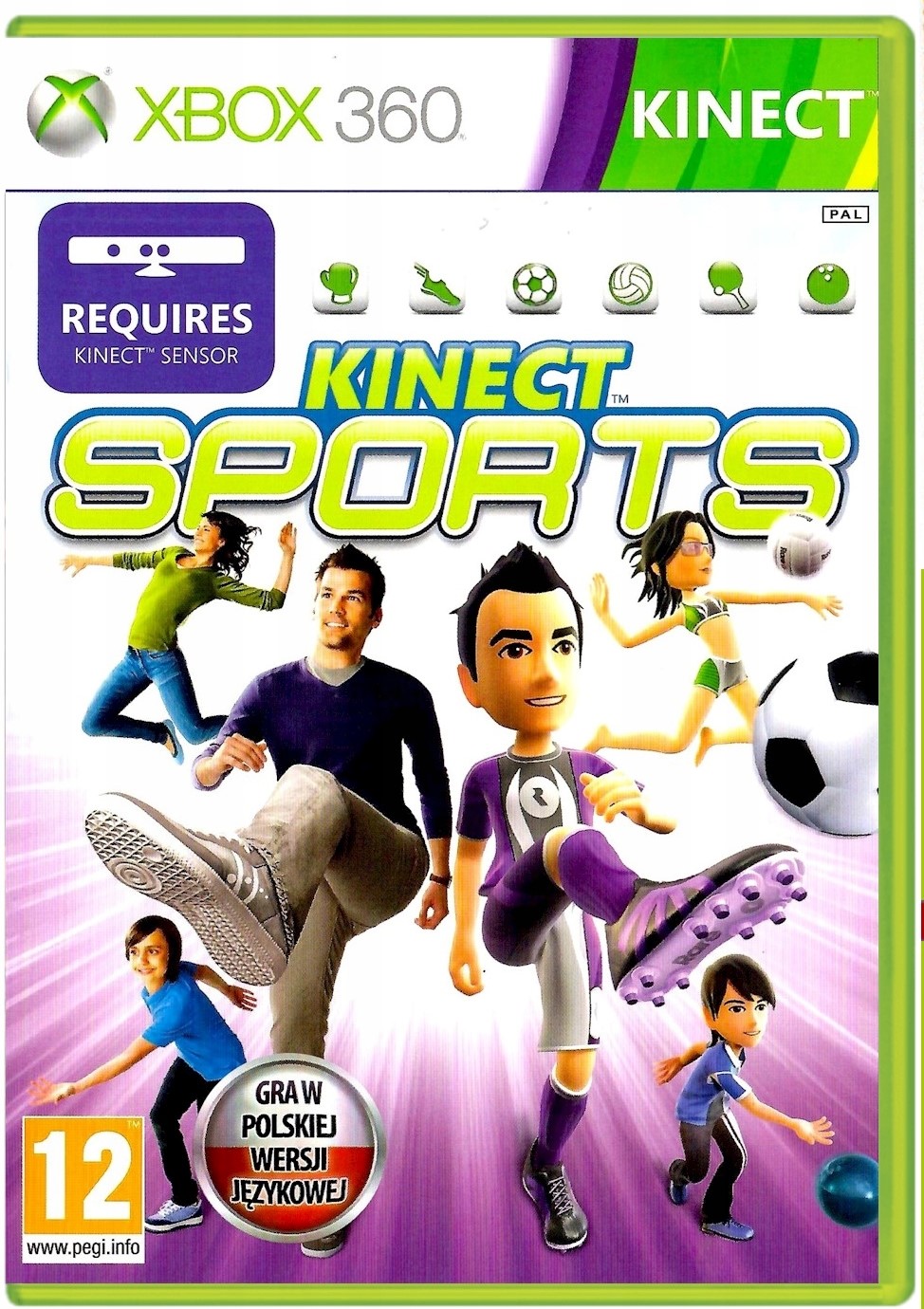 KINECT SPORTS XBOX 360 po Polsku PL