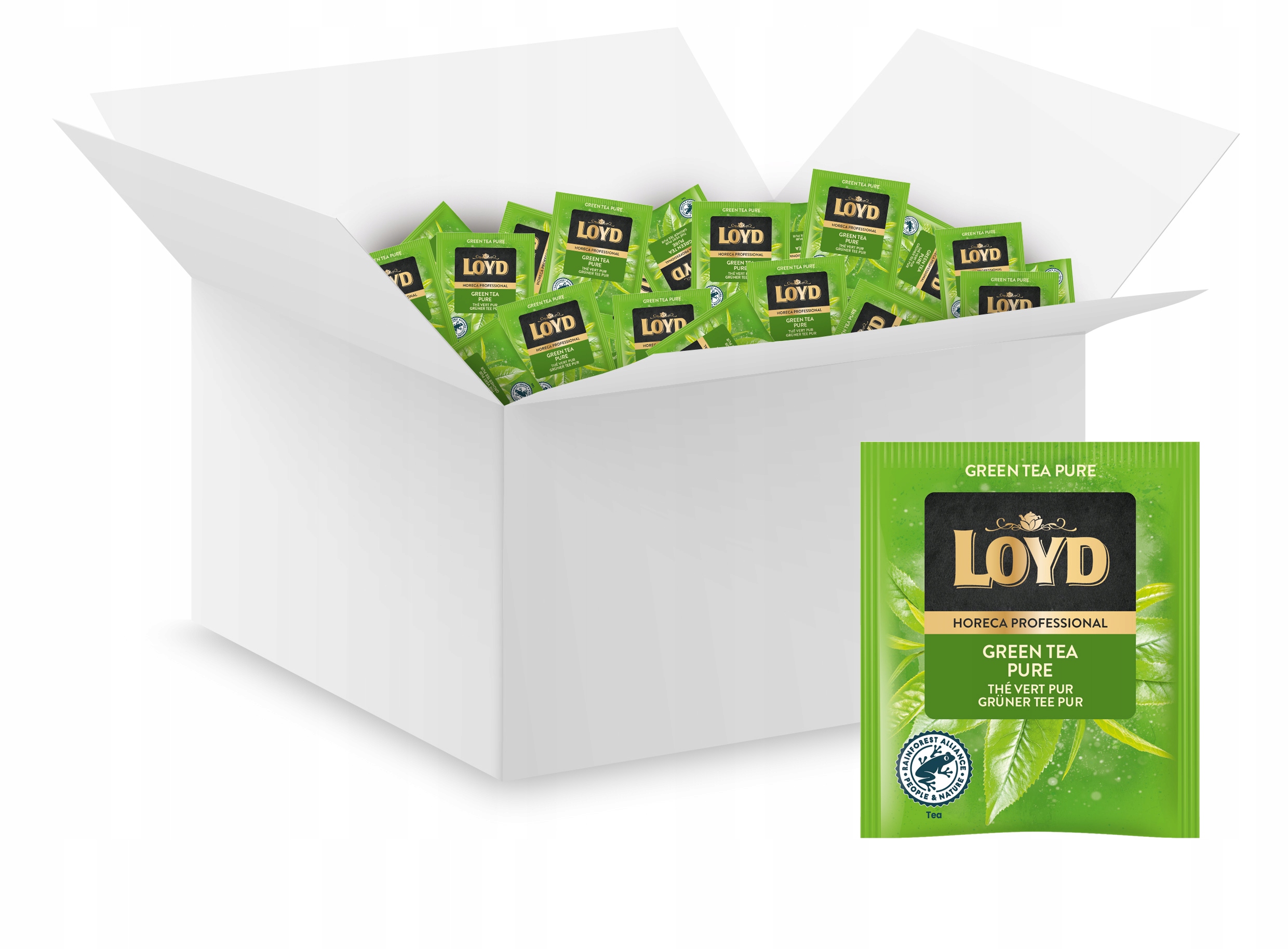 Herbata Loyd Green zielona herbata ekspresowa kopertowana 500szt horeca