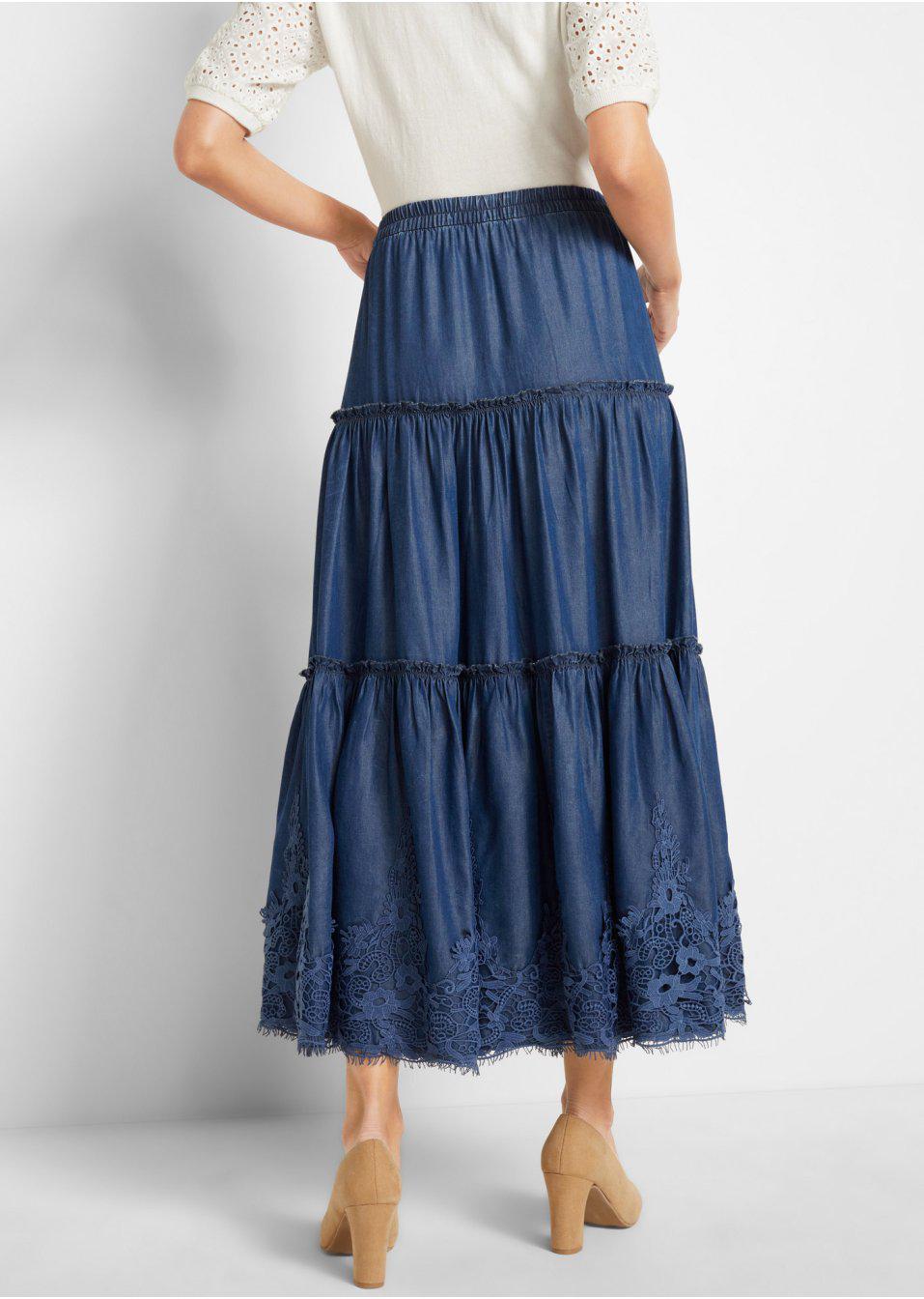 SPÓDNICA JEANSOWA MAXI BONPRIX 36 Płeć kobieta