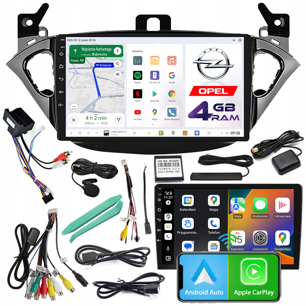 Autorádio Ncs D9 Opel Corsa E 2014-2019 Android Navigácia 4GB Lte