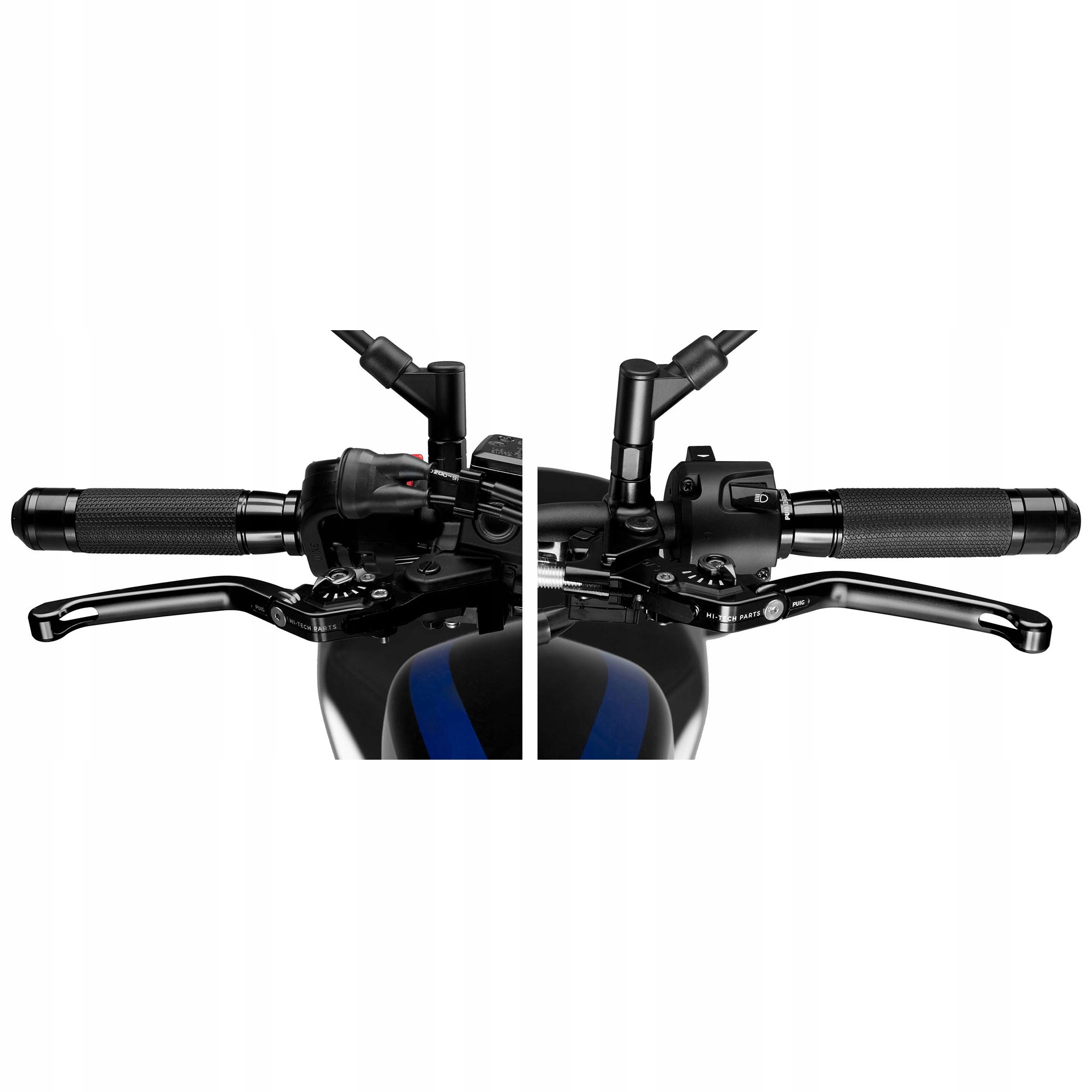 Sportowe dźwignie klamki PUIG łamane 160mm czarne