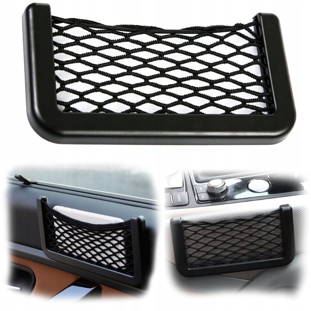 PRZYKLEJANY ORGANIZER KIESZONKA DO SAMOCHODU NA DROBIAZGI FOTEL TELEFON