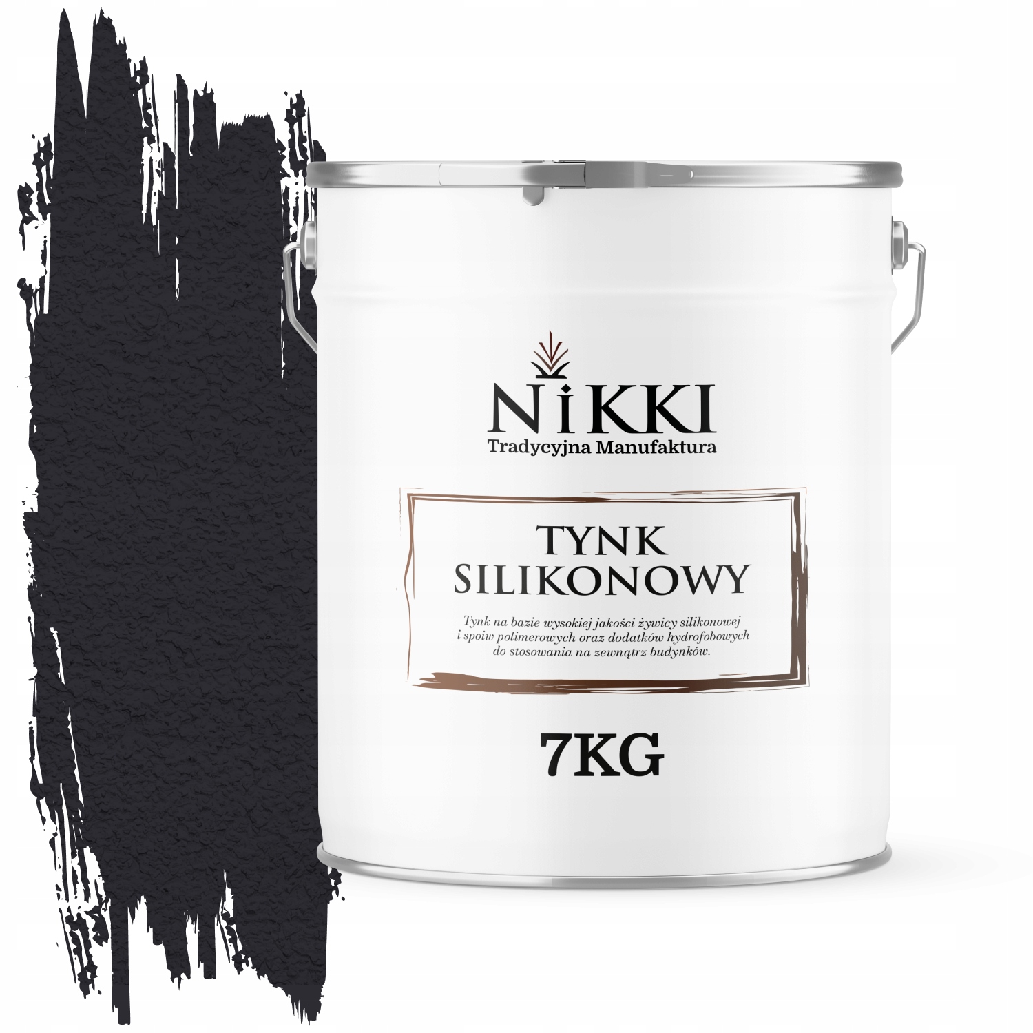 Silikónová Fasádna Omietka Čierna Hlboká 9005 7 Kg Baranek Granulácia 1.5 mm