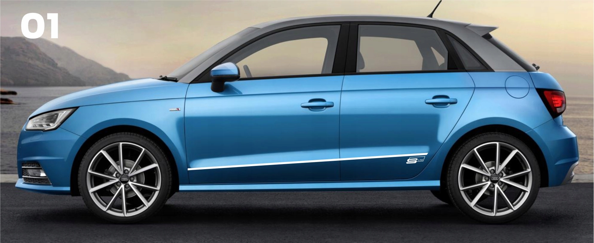 Samolepky s-line sport na auto Audi A1 01