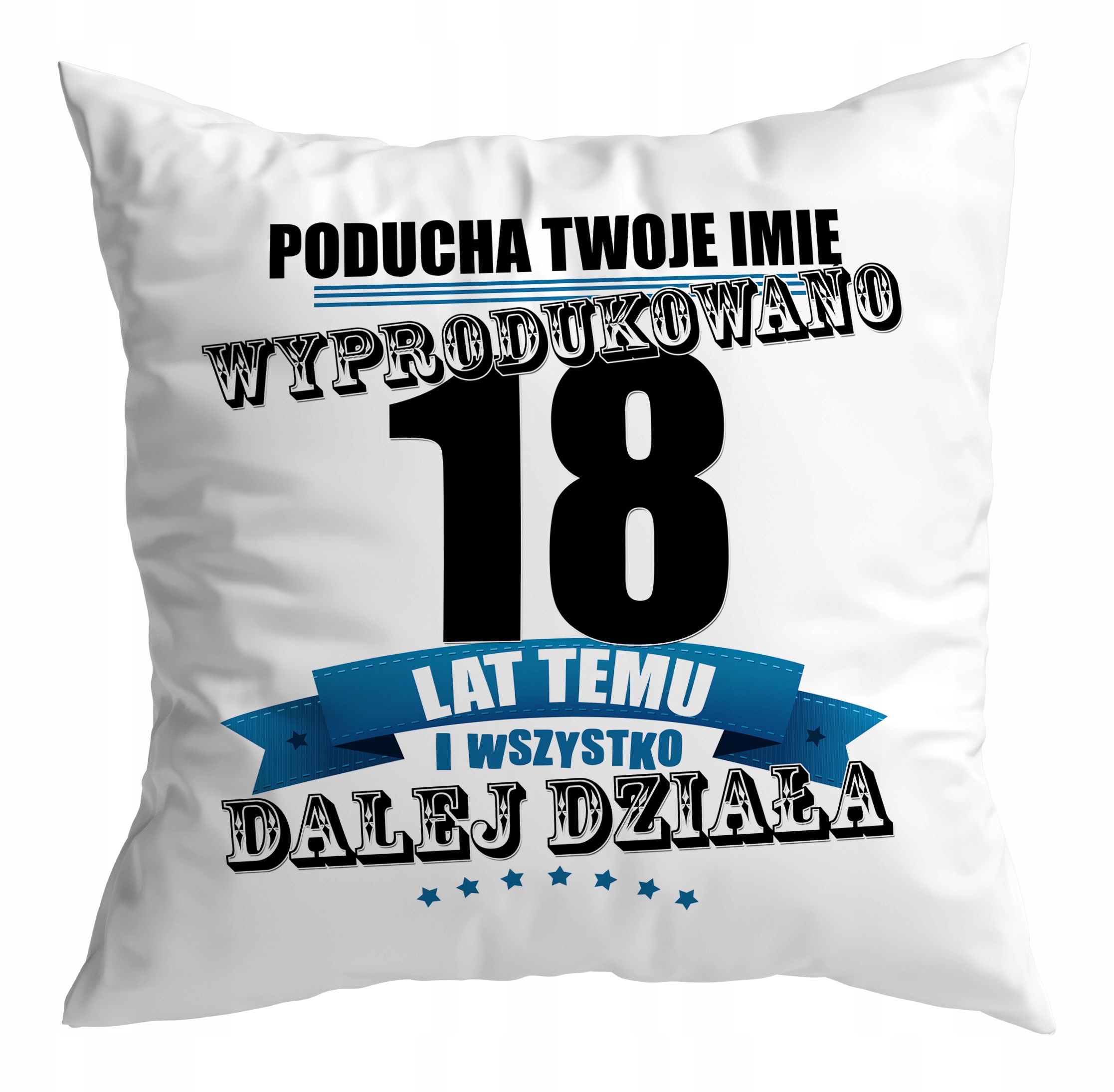 

Poduszka prezent na Urodziny 18 20 30 40 Imię Wiek