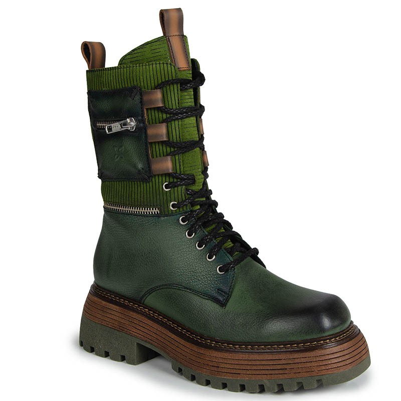 Maciejka 06138-09/00-7 Zelené Kožené Kotníkové Boty 39