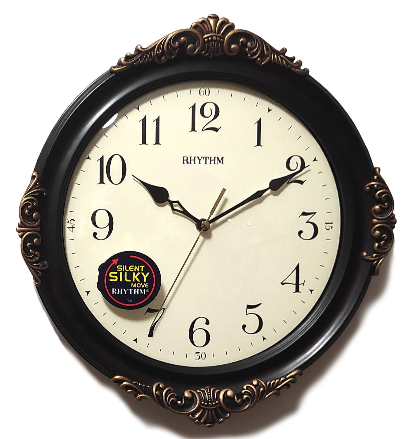 Čitateľné Zdobené Nástenné Hodiny Rhythm 33 cm G433