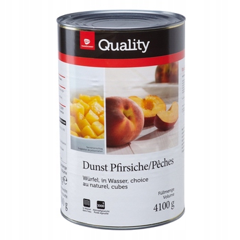 Levně Tgq Broskve v kostkách ve vodě 4100 g