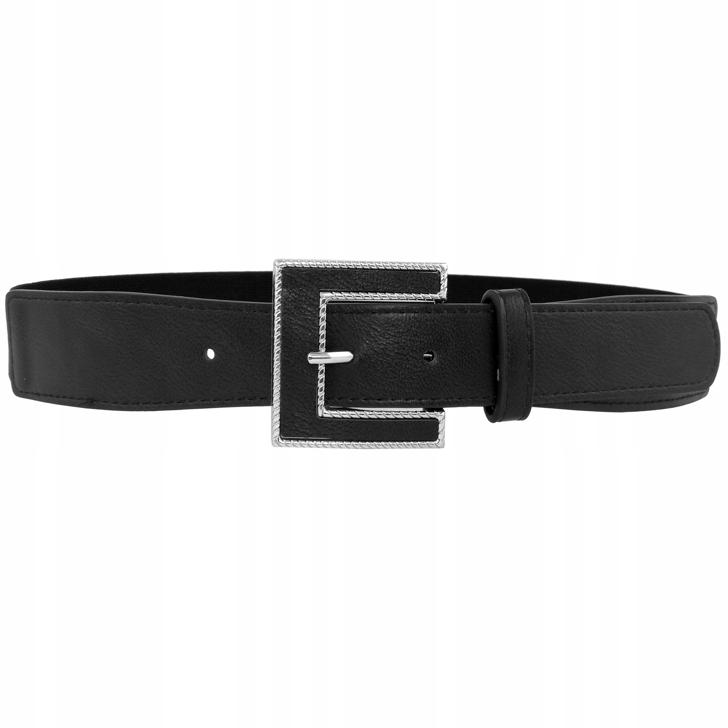 

Pasek Elastyczny Gumowy Damski Czarny Blaszka