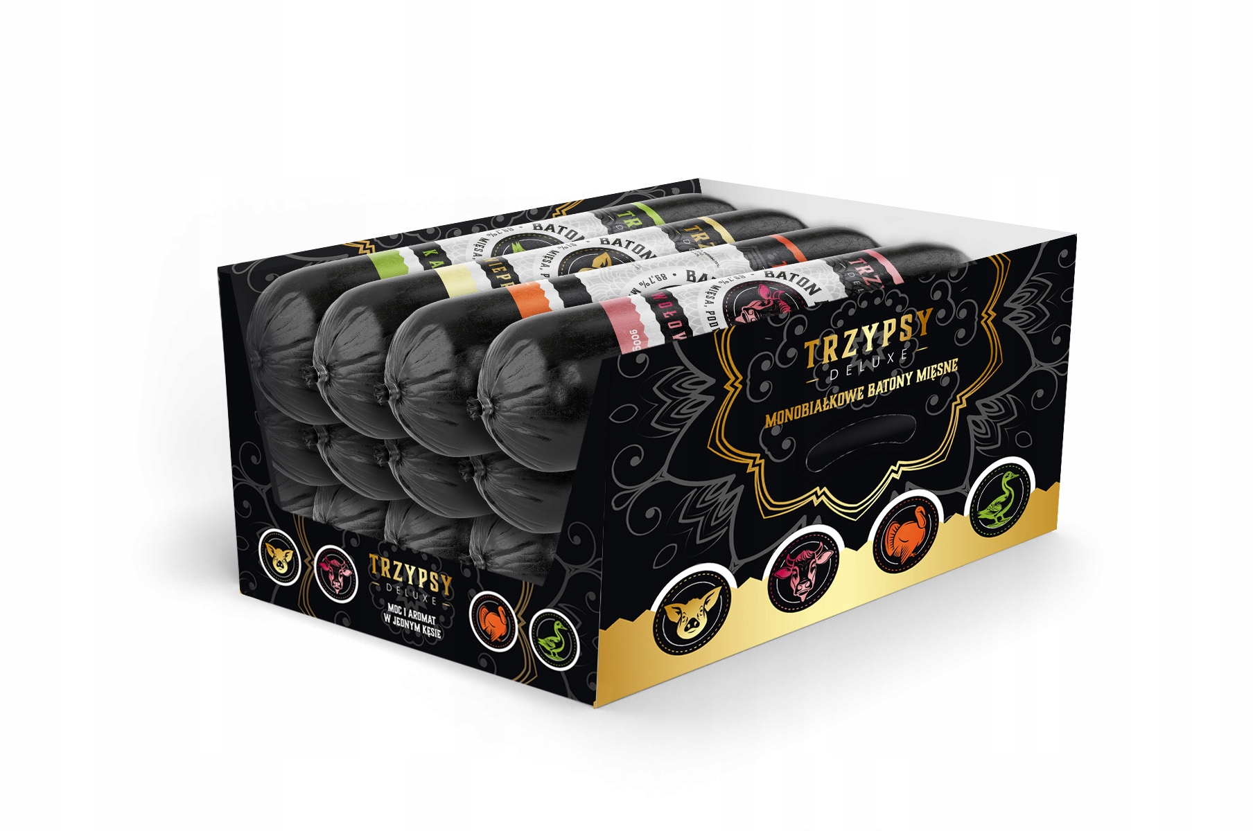 Levně Trzypsy Deluxe monoproteinová tyčinka mix chutí 12 kusů