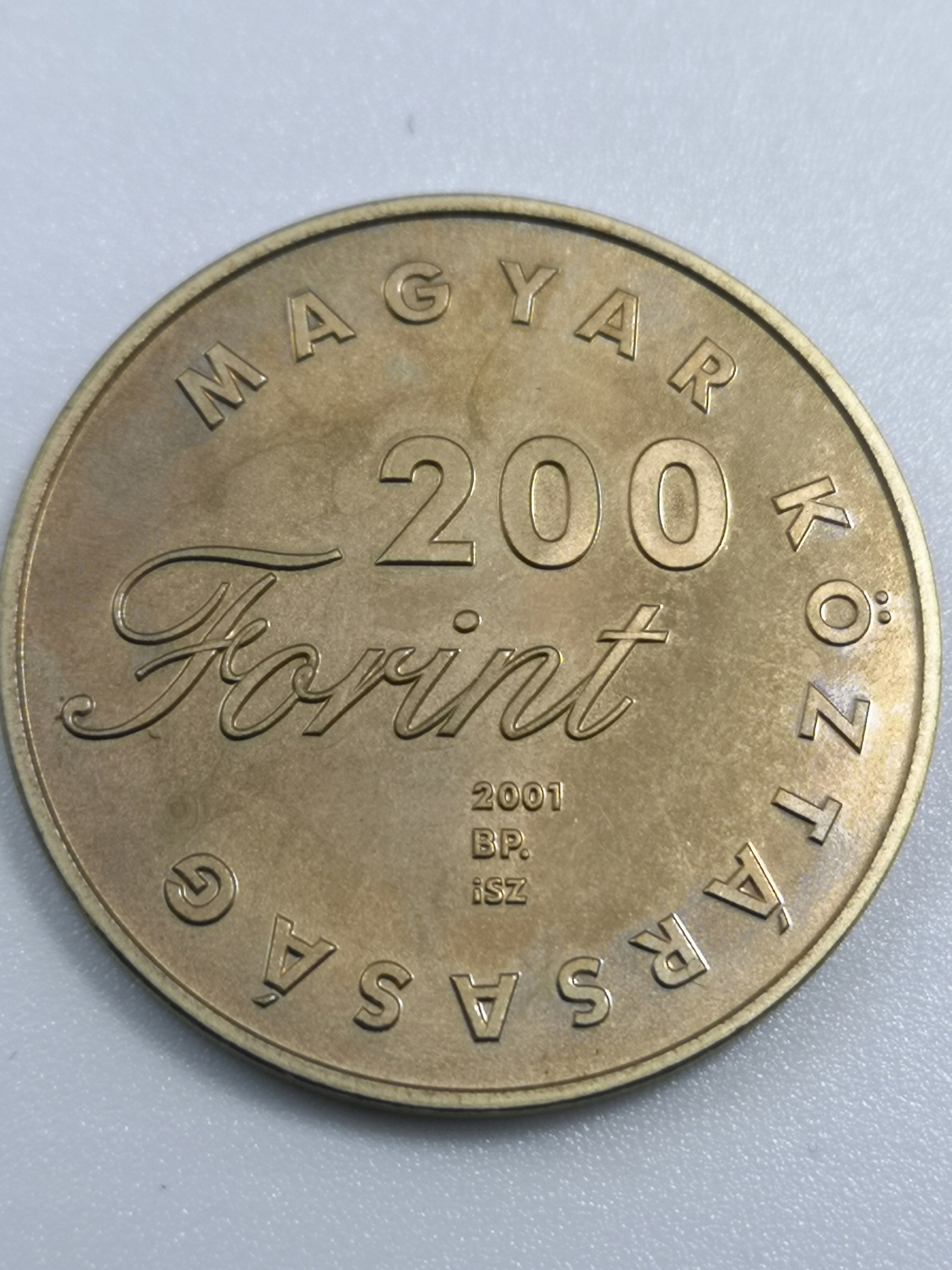 200 Forintów 2001 Patyna Węgry Rycerz Janos Moneta od Rajmonet F115