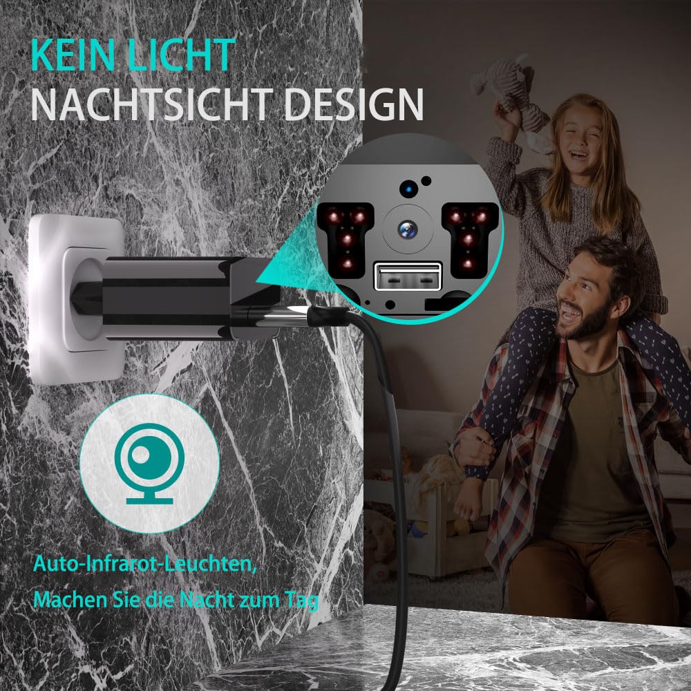 UIKOP 64GB Mini Kamera 1080P Przenośna Kamera USB z Nocnym Widzeniem — miniatura 6