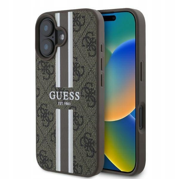 Guess GUHMP16SP4RPSW iPhone 16 6.1" brązowy/brown hardcase 4G Printed