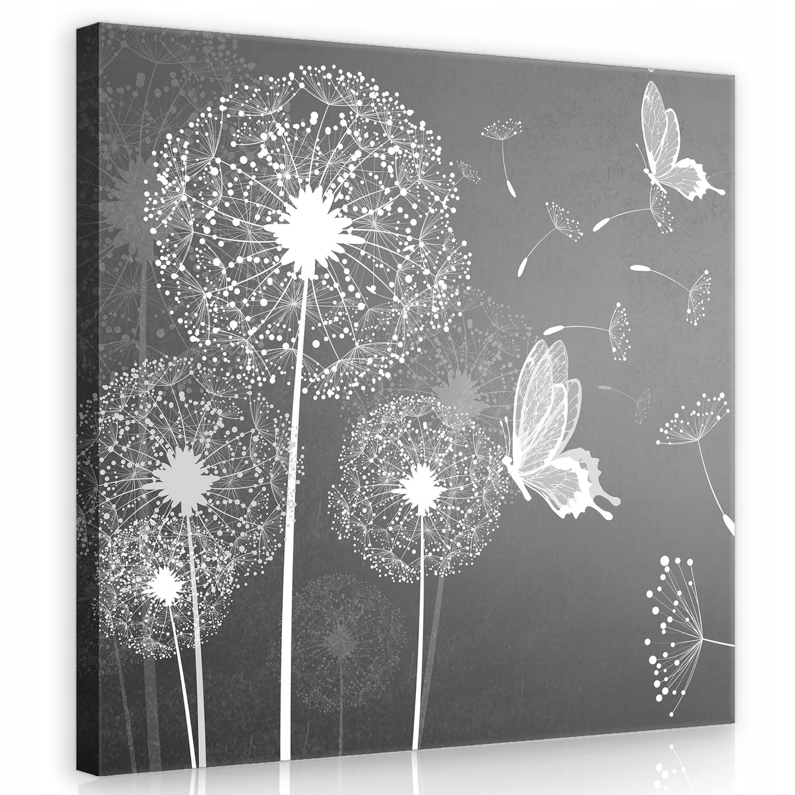 Obraz 80x80 Elegie Bílého v šedém Abstraktní blikání ve stylu Skand