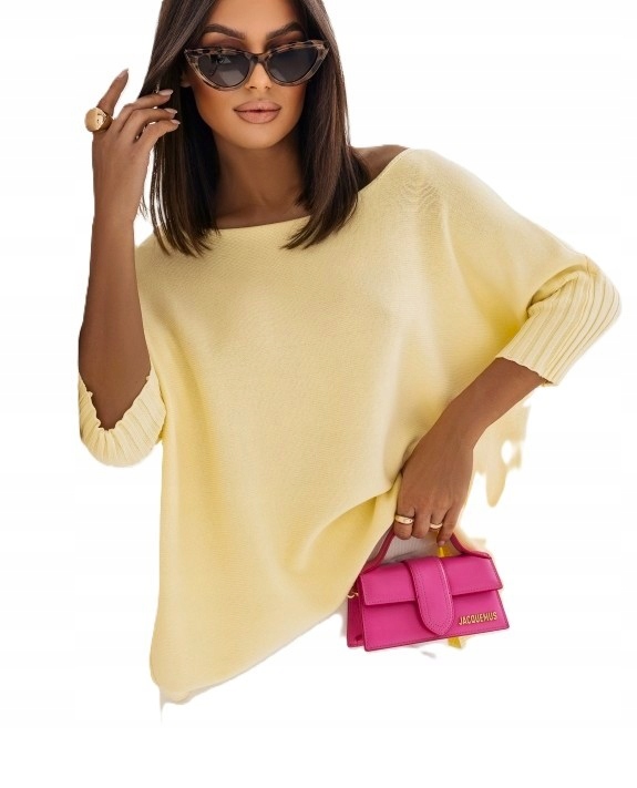Cocomore Svetr Bluza z Viskózy Oversize Žlutá Novinka