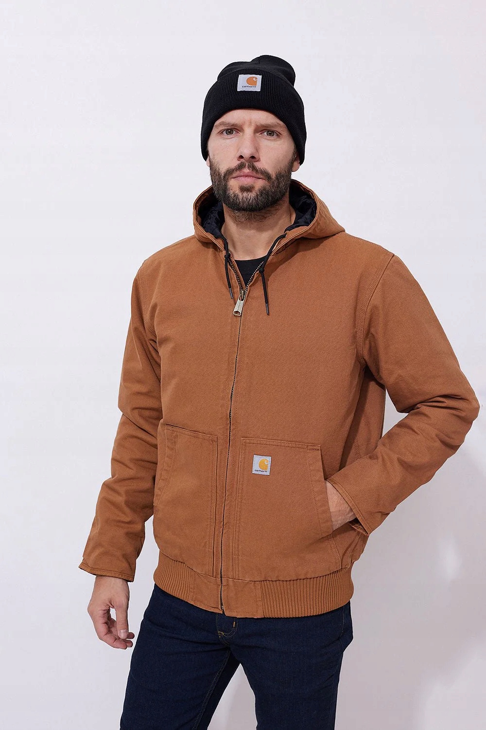 CARHARTT kurtka Duck Active czarna kaptur XL (0192776181042