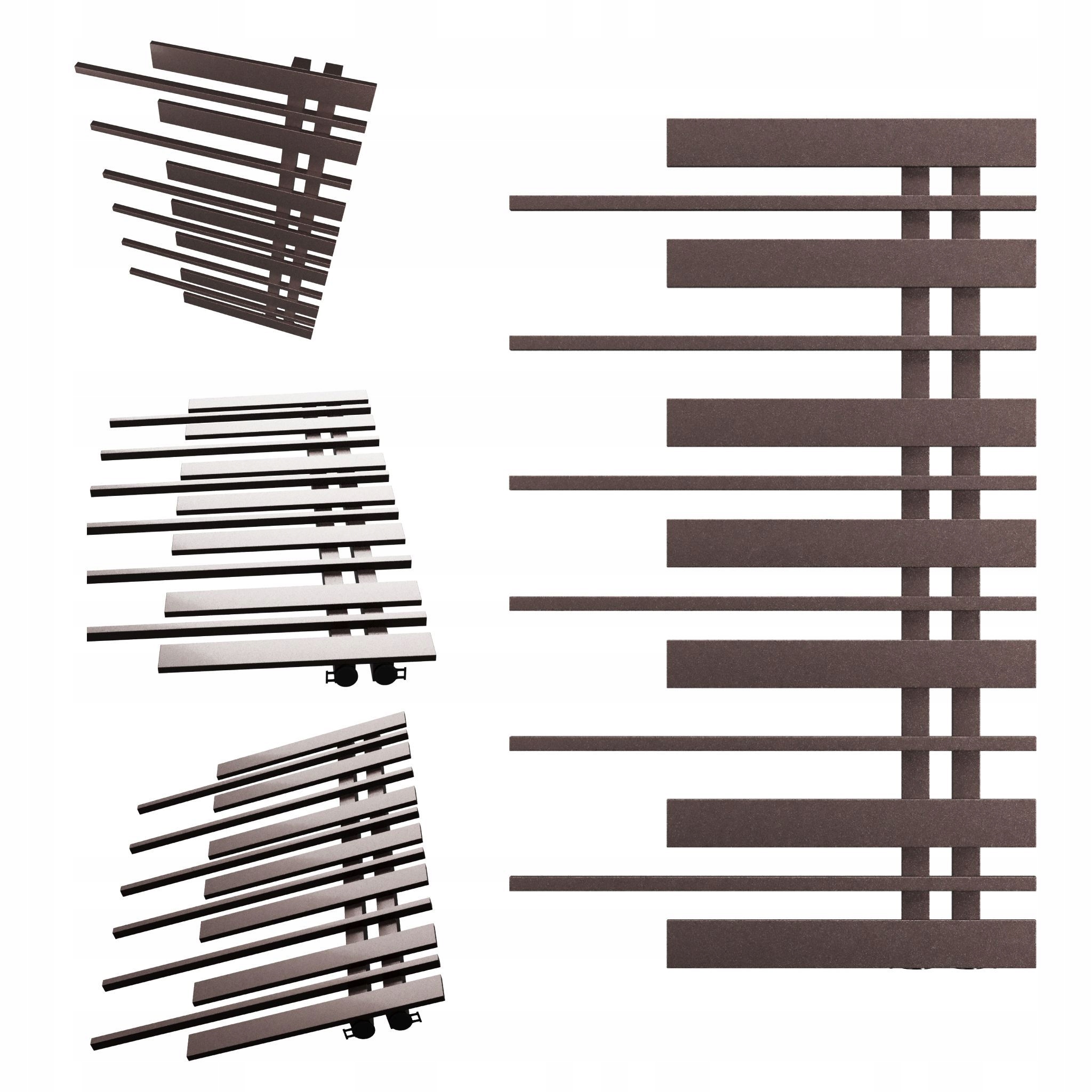 Dekorativní radiátor Piano Pravý 870x570 Bordo (bordó)