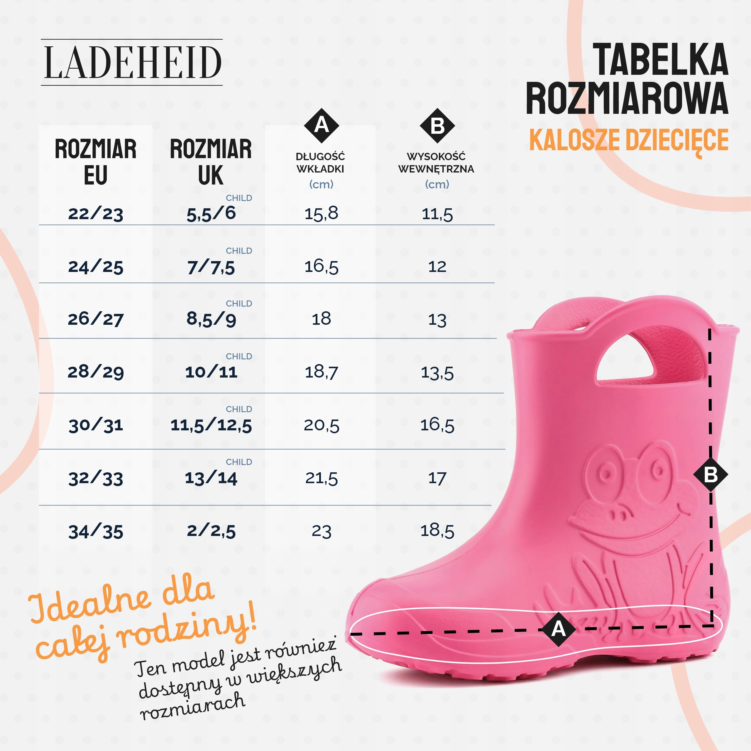 Kalosze dziecięce z motywem Pandy gumowce z wkładem Zielony 24-25 Rozmiar (new) 24-25