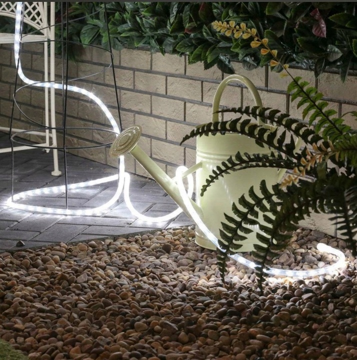 WĄŻ ŚWIETLNY LED CHOINKOWY BIAŁY ZIMNY ZEWNĘTRZNY Zasilanie sieciowe