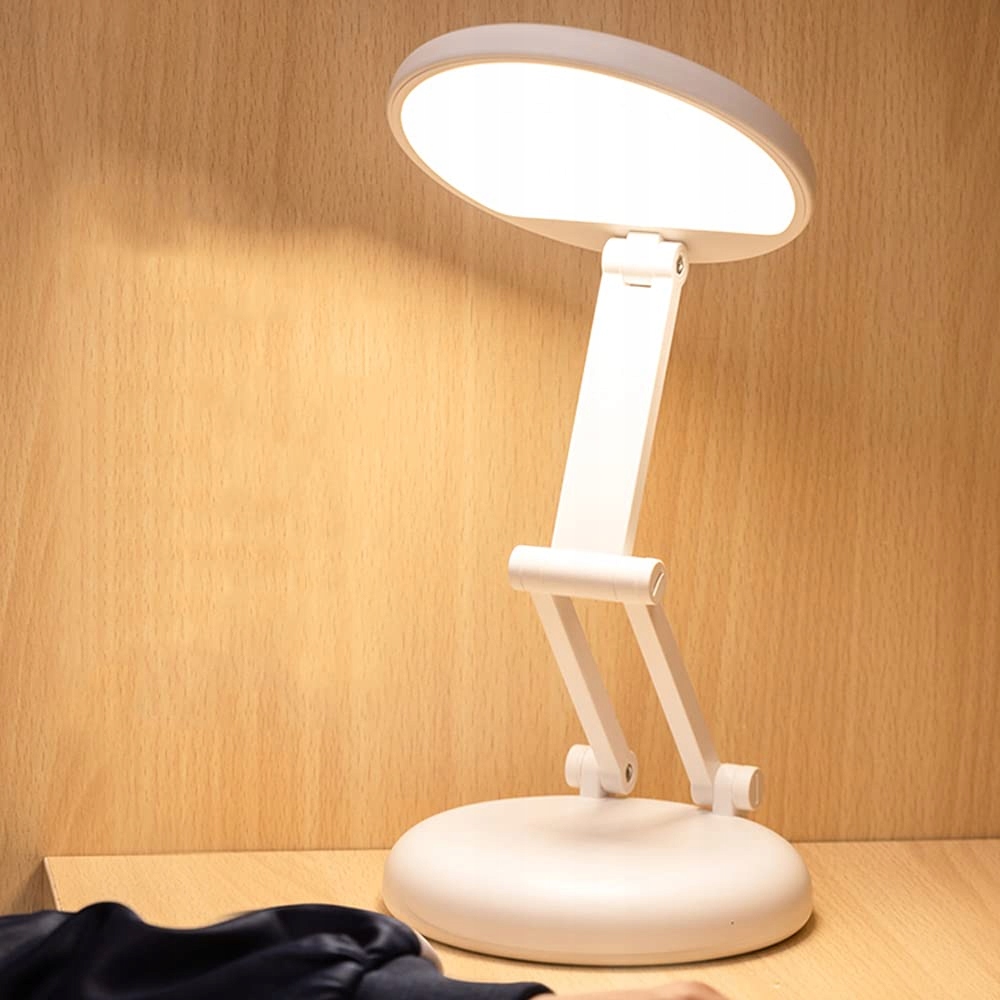LAMPKA BIURKOWA LED SZKOLNA NOCNA BIURKO 2400mAh Kolor biały