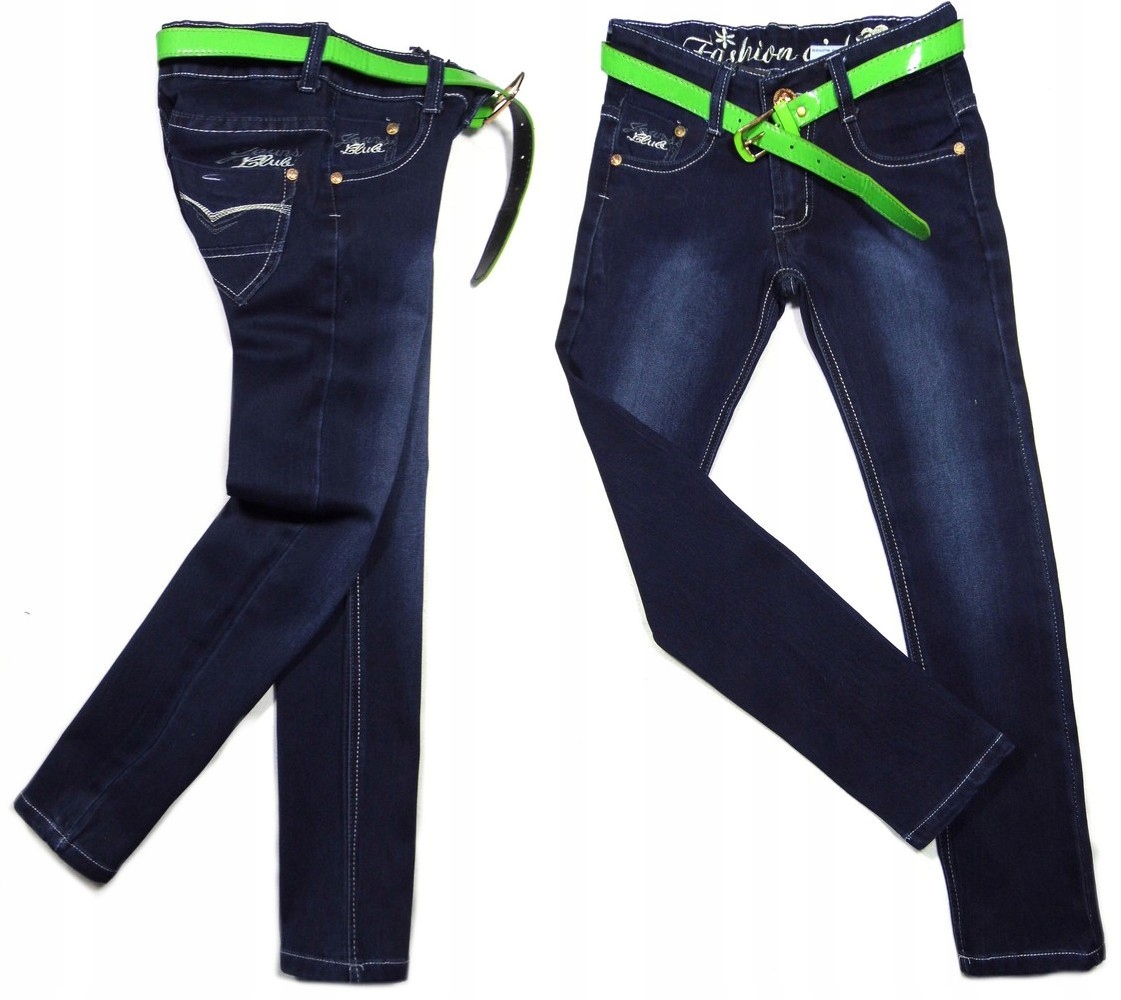 dziewczęce SPODNIE jeans 967 KALINA 152 klasyczne elastyczne