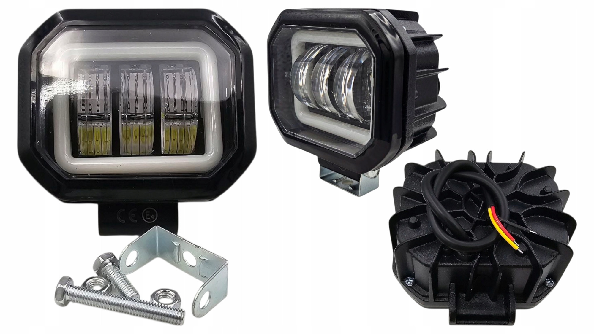 Halogenová Lampa Světlomet Quad Motocykl Denní Led Ring Motor 30W