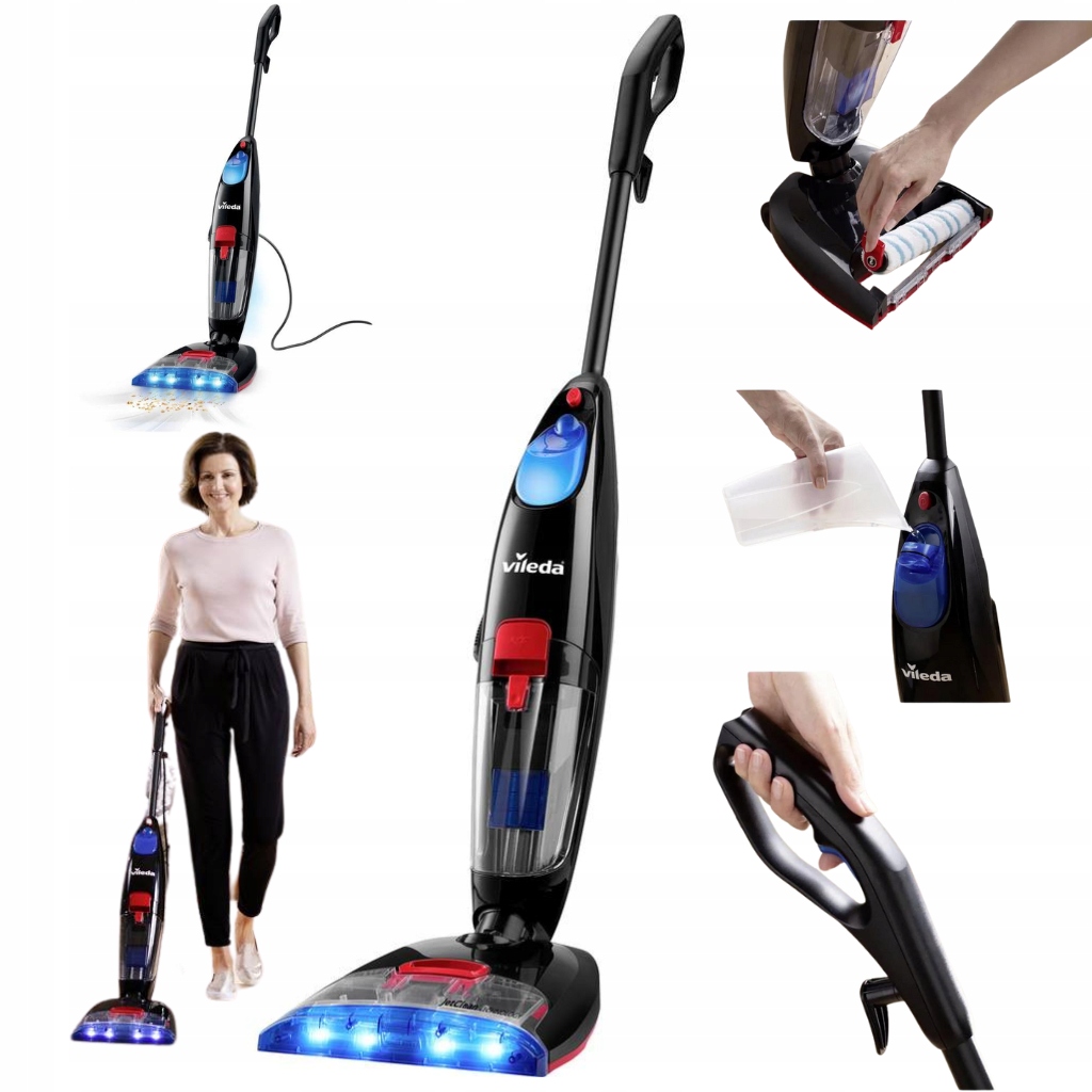 Odkurzacz pionowy myjący Vileda JetClean 3w1 163302 CZARNY