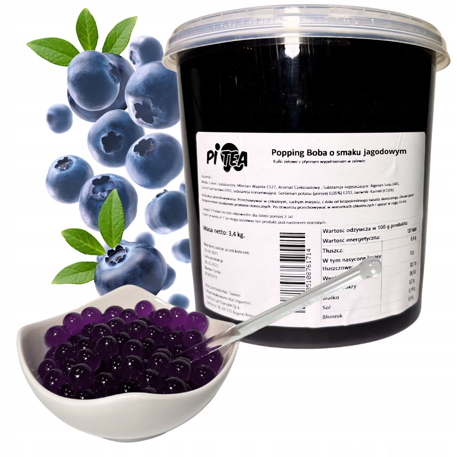 Levně Kuličky na Bubble Tea Popping Boba 3,4 kg Jagoda