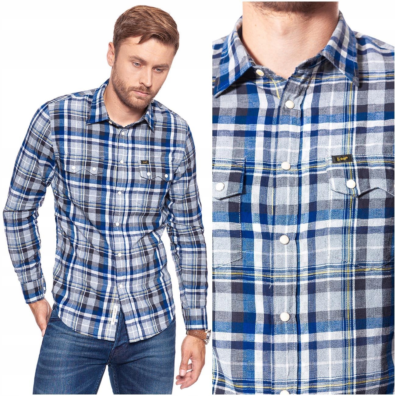 

Lee Rider Shirt Męska Koszula Kratka Regular M