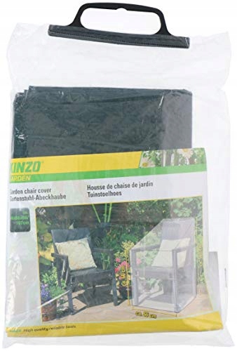 KINZO GARDEN Pokrowiec Na Krzesło Ogrodowe 66x66x107 cm Poliester Czarny — miniatura 5