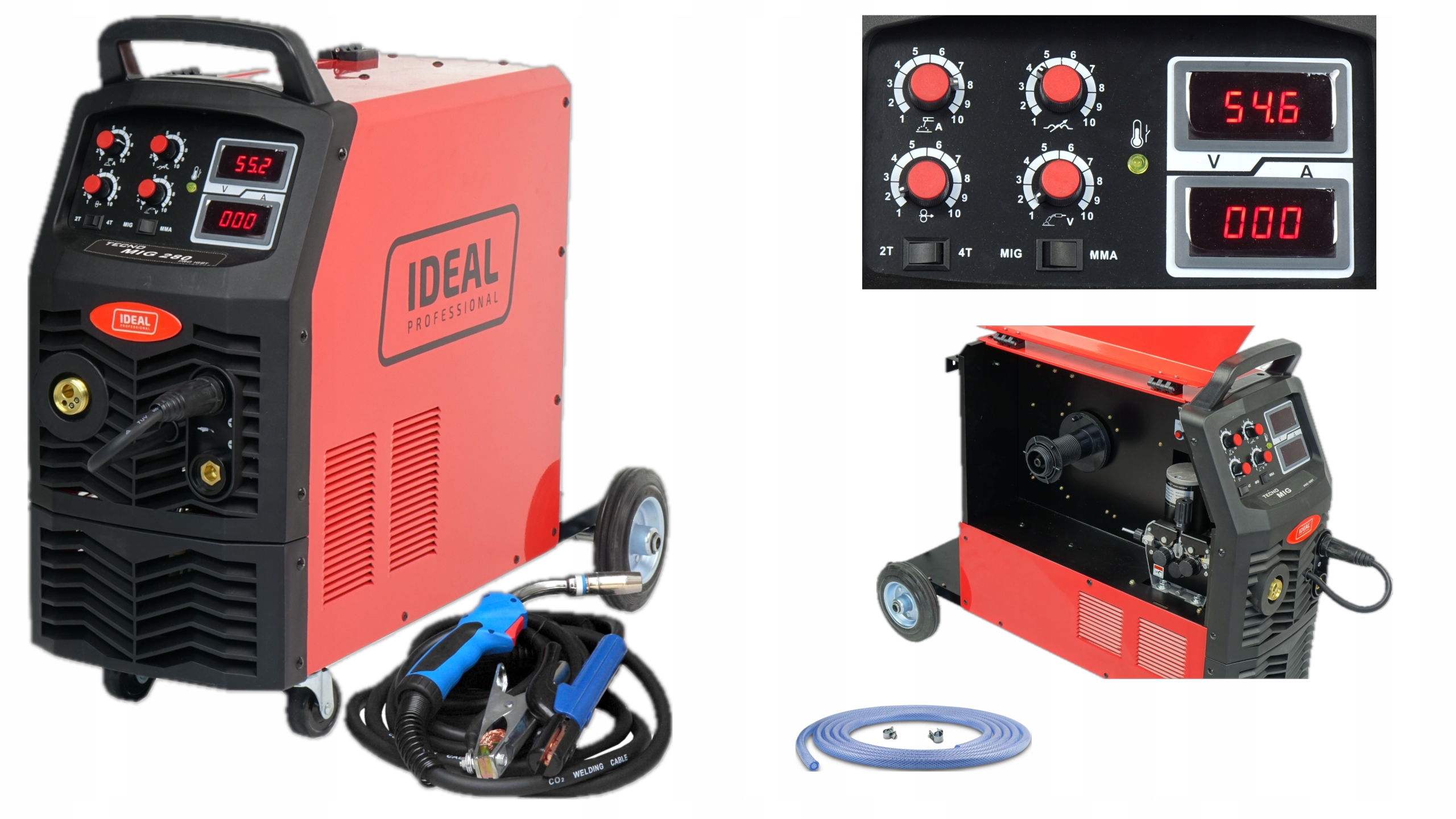 Spawarka Migomat Migmag Ideal Tecnomig 280 60% 400V 4 Rolki 4x4