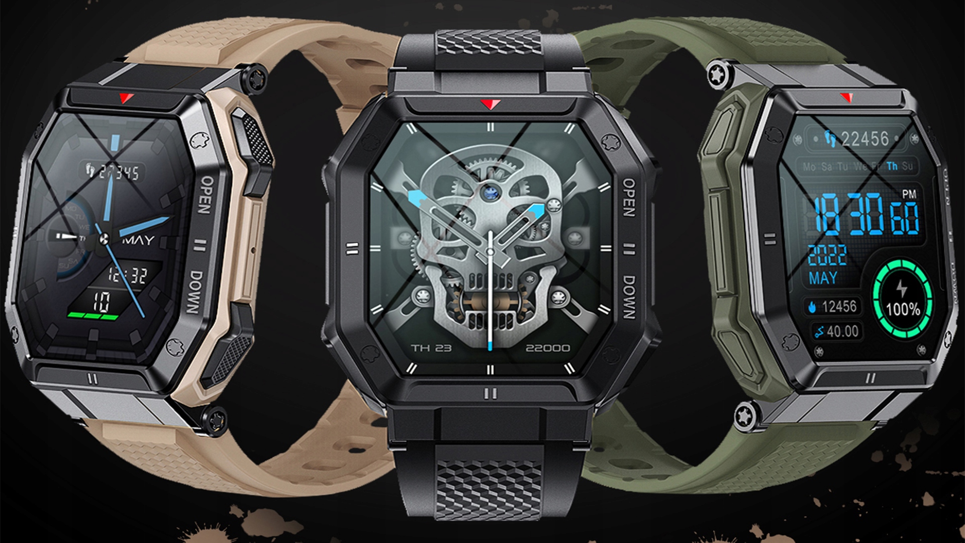 SMARTWATCH MĘSKI MILITARNY ROZMOWY WIELOFUNKCYJNY Model smartwatch